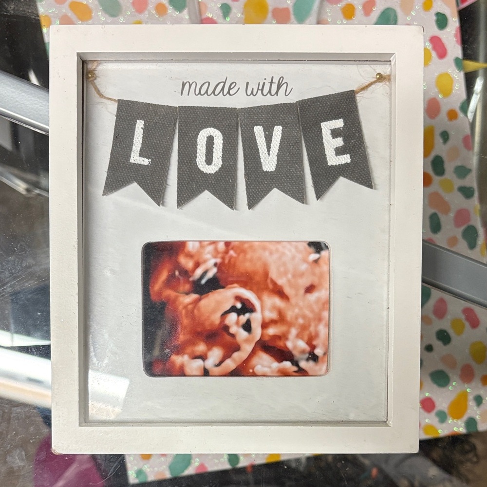 White 'Made with Love' Photo Frame